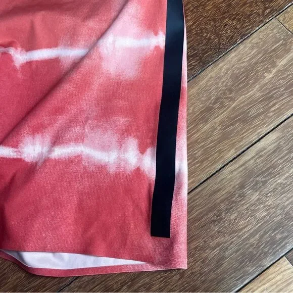 Nike One Luxe Orange Tie Dyed Tight Fit Mid Rise Biker Shorts Sz XL NWT - Picture 8 of 12